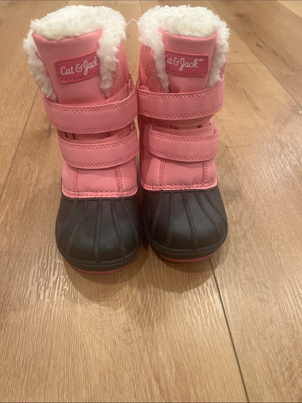 Cat & Jack Pink and Black Waterproof Insulated Kids' Snow Boots